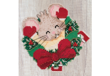 вышивка гладью MH192011 Мышонок Петси. Набор для вышивки в смешанной технике Mill Hill