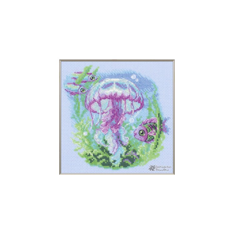 A1039 Детеныш медузы. Набор для вышивки крестиком AINE - 1