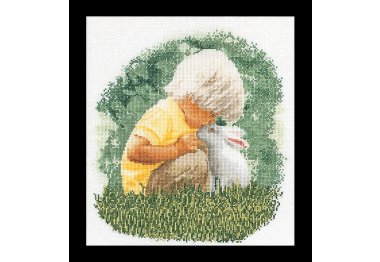  1046 Мальчик и Кролик, Boy&Rabbit (Теа Гувернер). Набор для вышивки крестом