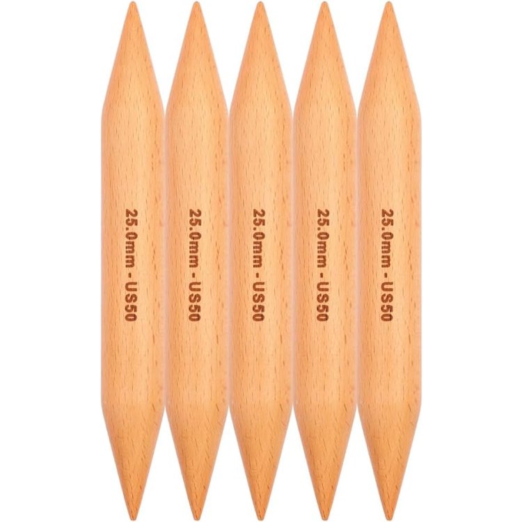 35130 Спицы носочные Jumbo Birch KnitPro, 20 см, 25.00 мм - 1 35130 Спицы носочные Jumbo Birch KnitPro, 20 см, 25.00 мм - 1