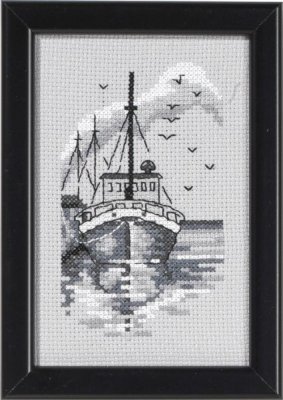 13-8376 Човен (Trawler. Набір для вишивання хрестом PERMIN - 1