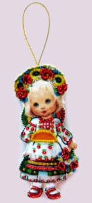 F045 Кукла. Украина. Набор из фетра Butterfly - 1