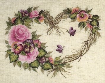 4603 Квіткове серце. Набір для вишивки хрестиком Classic Design - 1