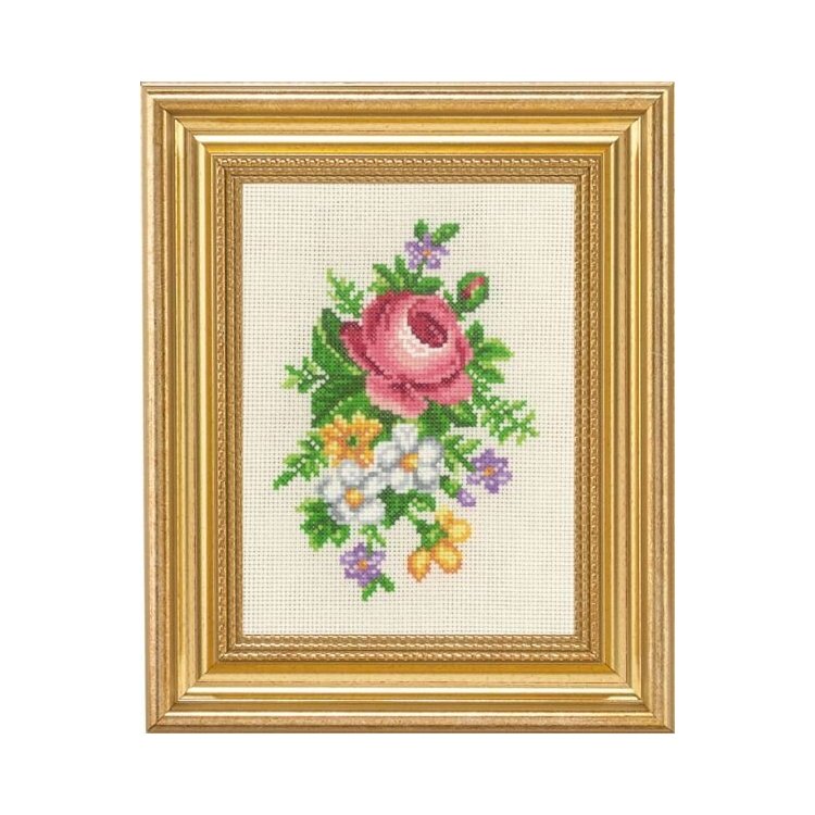 13-1137 Розовые и белые цветы (Rose &amp; white flowers. Набор для вышивания крестом PERMIN - 1