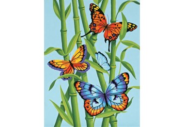 91258 Набір для малювання фарбами за номерами "Метелики і бамбук" Dimensions