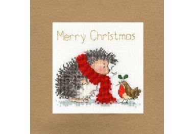 XMAS32 Набор для вышивания крестом (рождественская открытка) Christmas Wishes "Рождественские пожелания" Bothy Threads