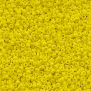 RR-404 Бісер Miyuki Round Rocailles 11/0 (натуральний, жовтий лимонний) - 1