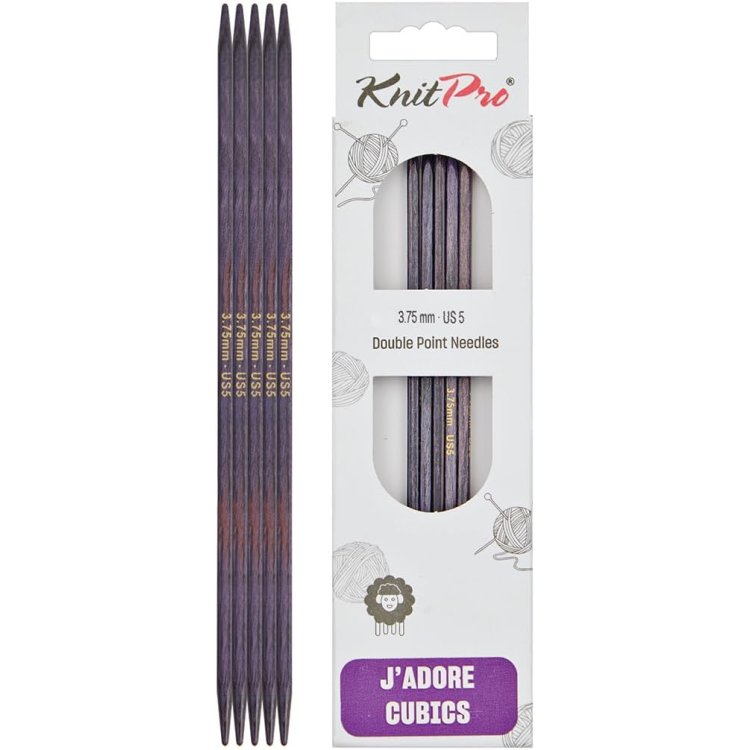 19022 Спицы носочные 3,75 мм J'adore Cubics KnitPro 20 см - 1