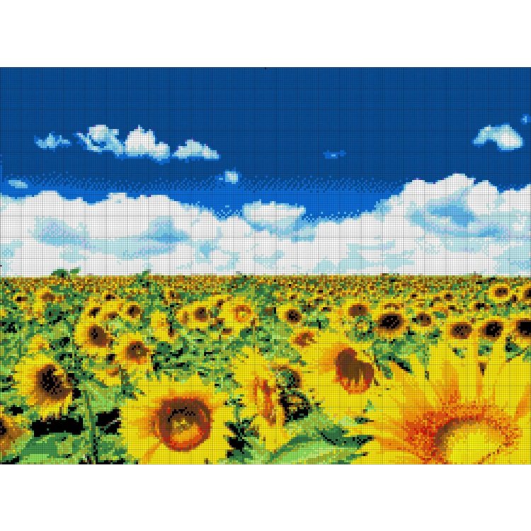 38-1564-НП Подсолнухи. Набор Для вышивки бисером ТМ Токарева А. - 1