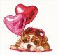 739A Valentine's Puppy Aida. Набор для вышивки крестом Thea Gouverneur - 1 739A Valentine's Puppy Aida. Набор для вышивки крестом Thea Gouverneur - 1