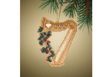 вишивка гладдю MH167304 Арфа. Набір для вишивки в змішаній техніці Mill Hill