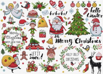Набір для вишивки хрестиком L9928 Christmas Sampler. Letistitch - 1