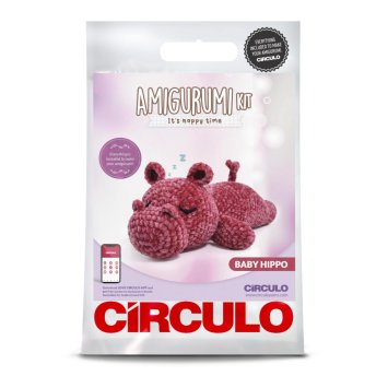 2 AMIGURUMI KIT - NAPPY TIME Бегемотик. Набір для в'язання іграшки - 1