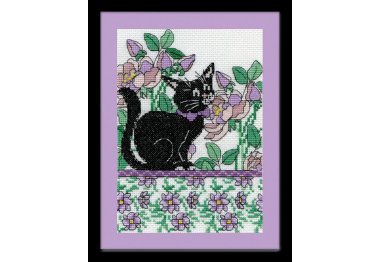  Цветочная кошка. Набор для вышивки крестом Design Works арт. dw2805