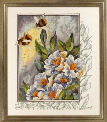 70-4181 Пчелки в цветах. Набор для вышивания крестом PERMIN - 1