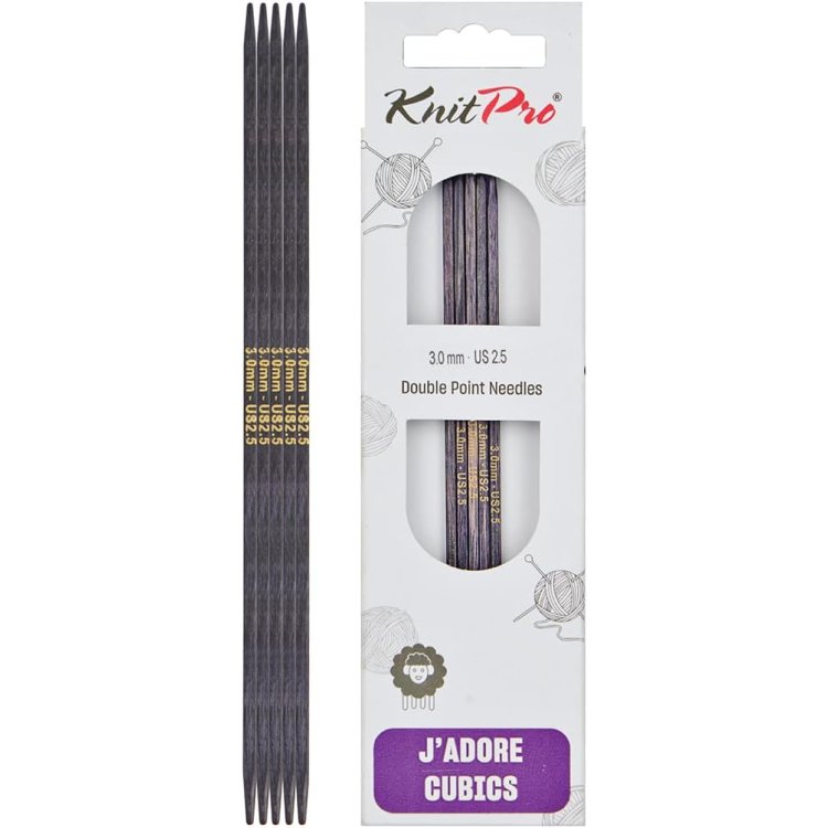 19005 Спицы носочные 3,00 мм J'adore Cubics KnitPro 15 см - 1