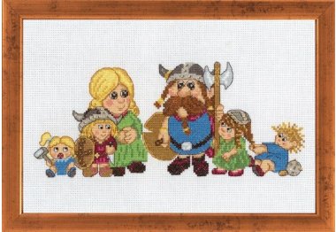  92-6321 Семья викингов. Набор для вышивания крестом PERMIN