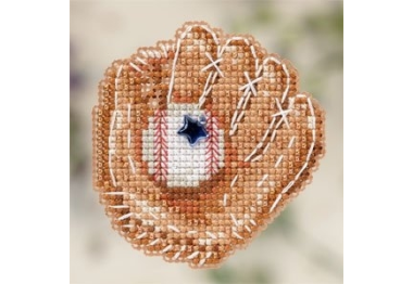 вышивка гладью MH182103 Бейсбольная варежка. Набор для вышивки в смешанной технике Mill Hill