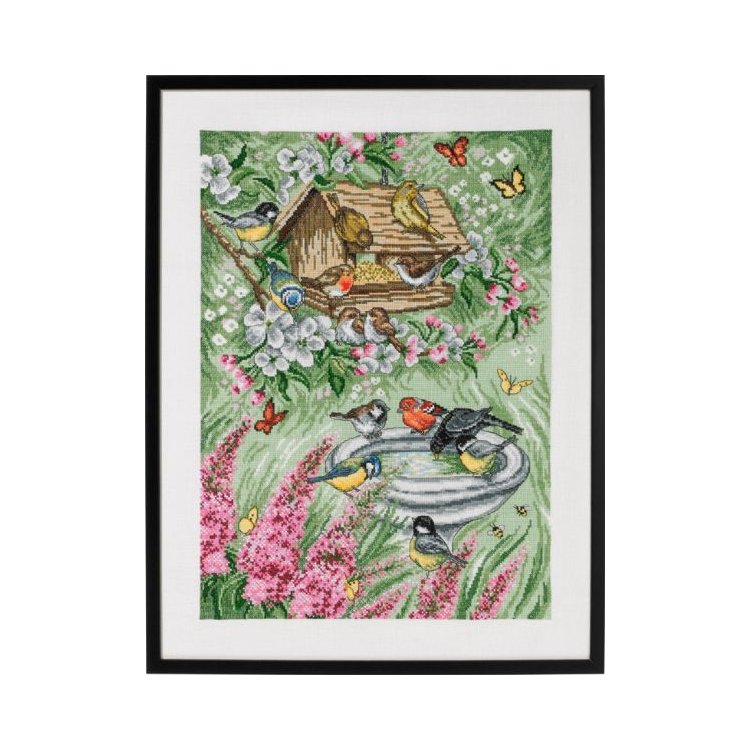 70-9394 Птахи в саду (Birds in Garden. Набір для вишивання хрестом PERMIN - 1