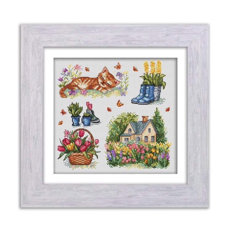 N097 Сэмплер. Весна. Набор для вышивки крестом Кольорова - 1