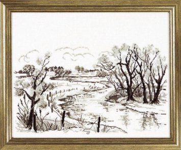 70-3129 Зима. Графика. Набор для вышивания крестом PERMIN - 1