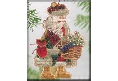 вишивка гладдю MHMS16 Санта. Набір для вишивки в змішаній техниці Mill Hill