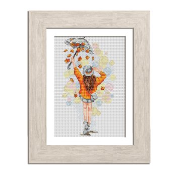 N106 Влюбленная в осень 2. Набор для вышивки крестом Кольорова - 1 N106 Влюбленная в осень 2. Набор для вышивки крестом Кольорова - 1