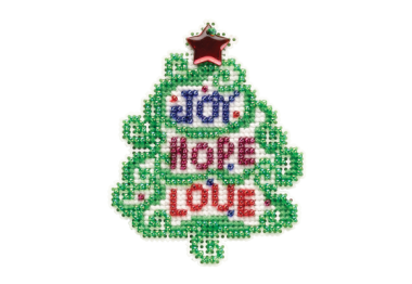 вышивка гладью MH182133 , , Радость, Надежда, Любовь. Набор для вышивки в смешанной технике Mill Hill