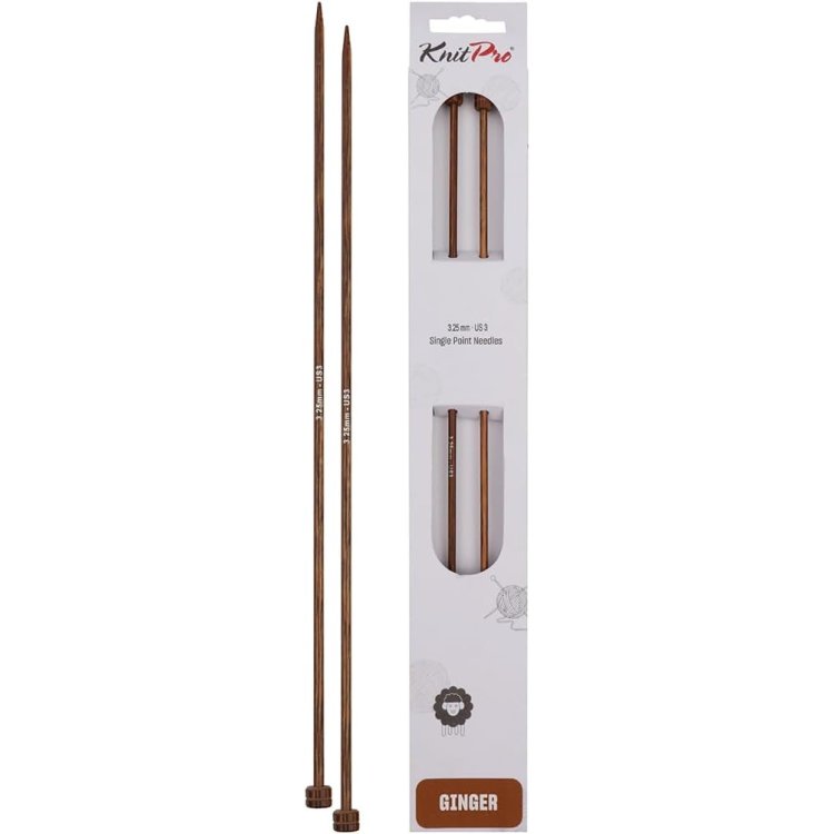 31162 Спицы прямые Ginger KnitPro, 30 см, 3.25 мм - 1
