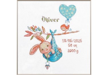  A1028 Народження хлопчика. Набір для вишивки хрестиком AINE