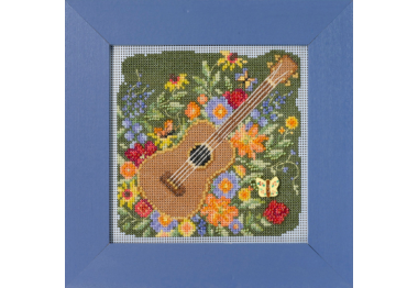 вышивка гладью MH142316 Праздничная гитара. Набор для вышивки в смешанной технике Mill Hill