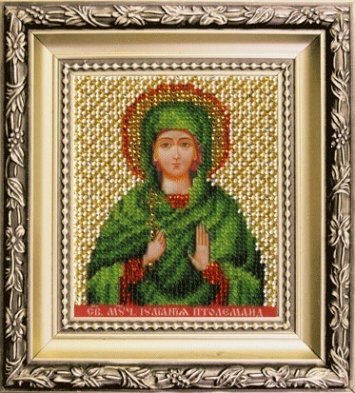 Б-1222 Икона святая мученица Иулиания Птолемаидская Набор для вышивки бисером - 1
