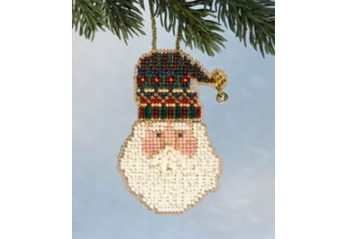 вышивка гладью MH166301 ' Шляпа Санты. Набор для вышивки в смешанной технике Mill Hill