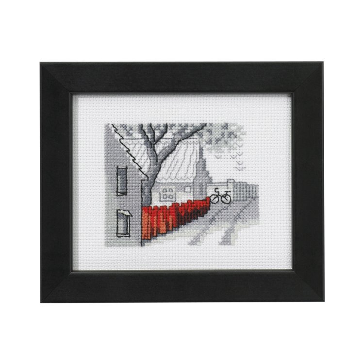 14-0139 Красный забор. Набор для вышивания крестом PERMIN - 1