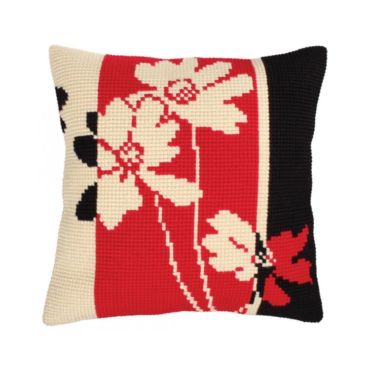 5229 Red and Black. Набір для вишивки хрестиком Collection D'Art - 1
