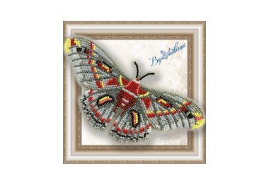  BGP-026 3D Бабочка Гиалофора Кекропия. Набор для вышивки бисером ТМ Вдохновение