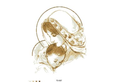  ТО-007 Марія з дитям коричнева. Схема для вишивки бісером (атлас) ТМ Барвиста Вишиванка