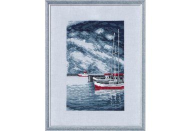  12-0165 Причал та човни (Pier & boats. Набір для вишивання хрестом PERMIN