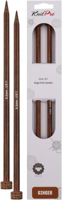 31152 Спицы прямые Ginger KnitPro, 25 см, 8.00 мм - 1