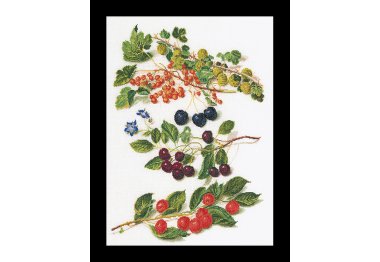  3063 Cherries Linen. Набор для вышивки крестом Thea Gouverneur