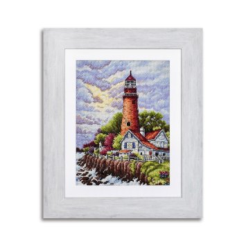 N053 Домик у маяка. Набор для вышивки крестом Кольорова - 1 N053 Домик у маяка. Набор для вышивки крестом Кольорова - 1