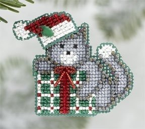 MH186305 ' Подарунок для Киці. Набір для вишивки в змішаній техниці Mill Hill - 1