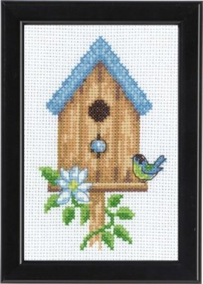 13-9421 Домик для птиц (Birdhousehouse. Набор для вышивания крестом PERMIN - 1