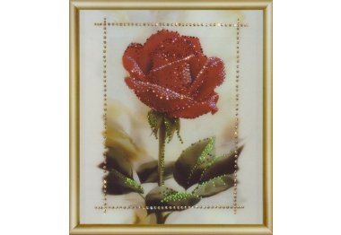 алмазна вишивка КС-065 Кришталева троянда Набір картина стразами