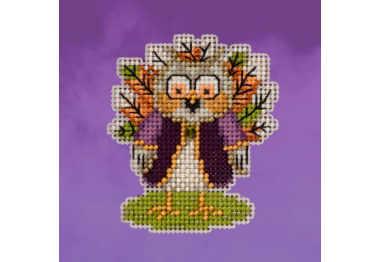 вышивка гладью MH182323 Сова-индюк. Набор для вышивки в смешанной технике Mill Hill