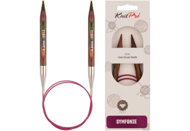 спицы для вязания 21360 Спицы круговые Symfonie Wood KnitPro, 100 см, 9.00 мм