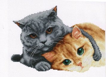 DSB026A Cat Friends . Набір для вишивки хрестом DSB - 1