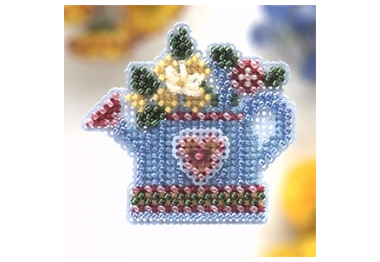 вышивка гладью MHSB87 Лейка с цветами. Набор для вышивки в смешанной технике Mill Hill