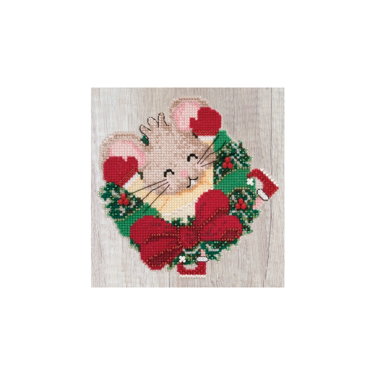 MH192011 Мышонок Петси. Набор для вышивки в смешанной технике Mill Hill - 1 MH192011 Мышонок Петси. Набор для вышивки в смешанной технике Mill Hill - 1