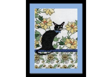  Цветочная кошка. Набор для вышивки крестом Design Works арт. dw2807